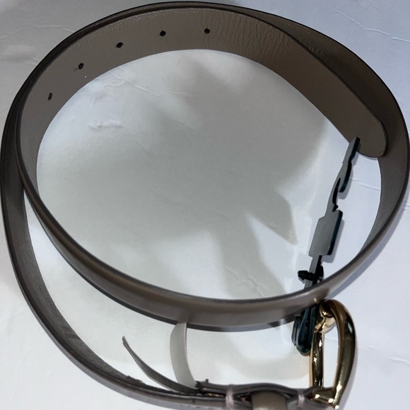 LAUREN Ralph Lauren Leather Tan Belt Sz Small Gold Logo Buckle Women - Picture 8 of 13